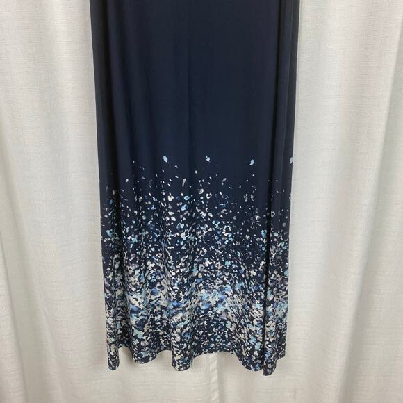 J.Jill Blue Confetti Sleeveless Maxi Dress Sz.SP NWT - Picture 4 of 12